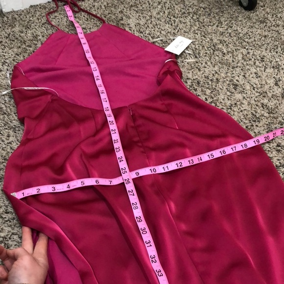 NWT Katie May Cher Formal Maxi Dress Size Medium Pink Peacock Open Back Gown - Picture 9 of 10